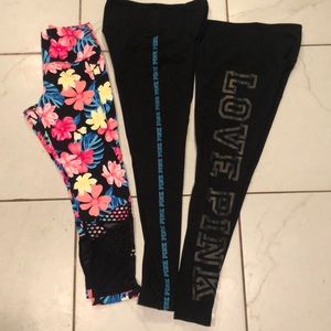 VS PINK legging bundle - set of 3